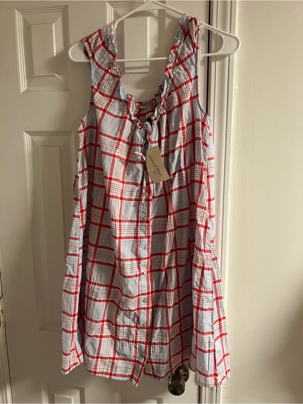 Women’s Target Red Plaid Button-Front Sundress